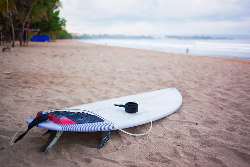 A-white-short-board-for-surf-activity